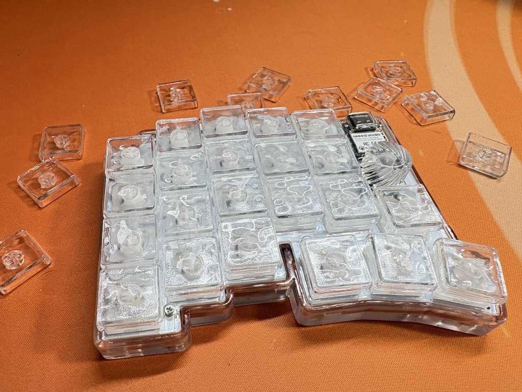 水面キーキャップ（17mm狭ピッチ用）の3Dデータ