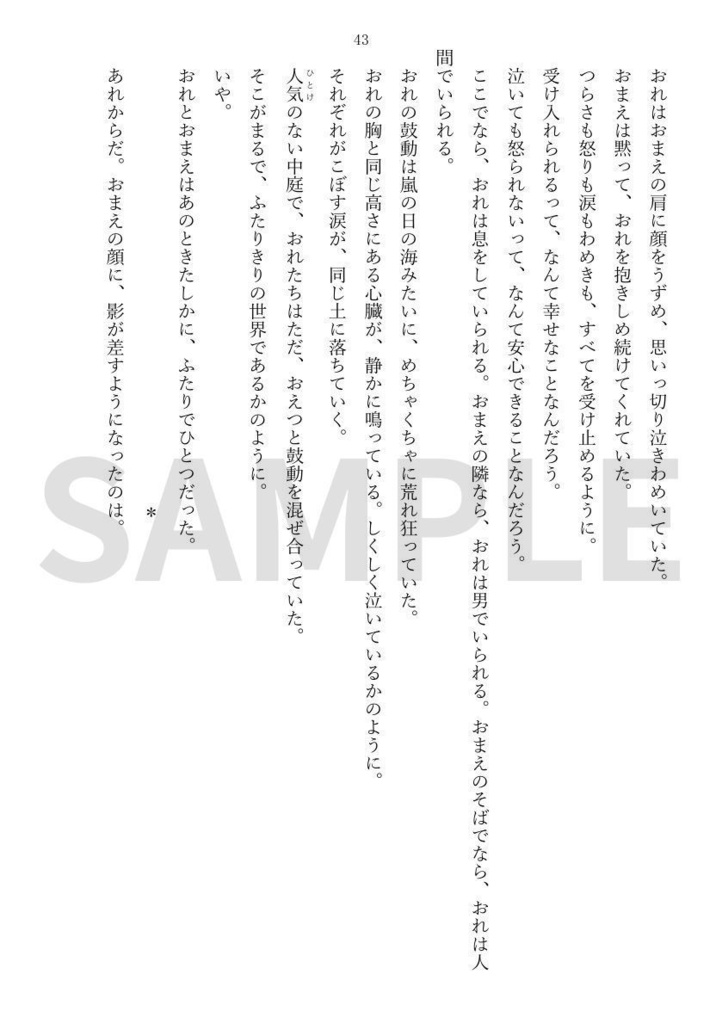 おまえはおれの、愛しい光。ーあなたはわたしの、かなしいひかり。ー