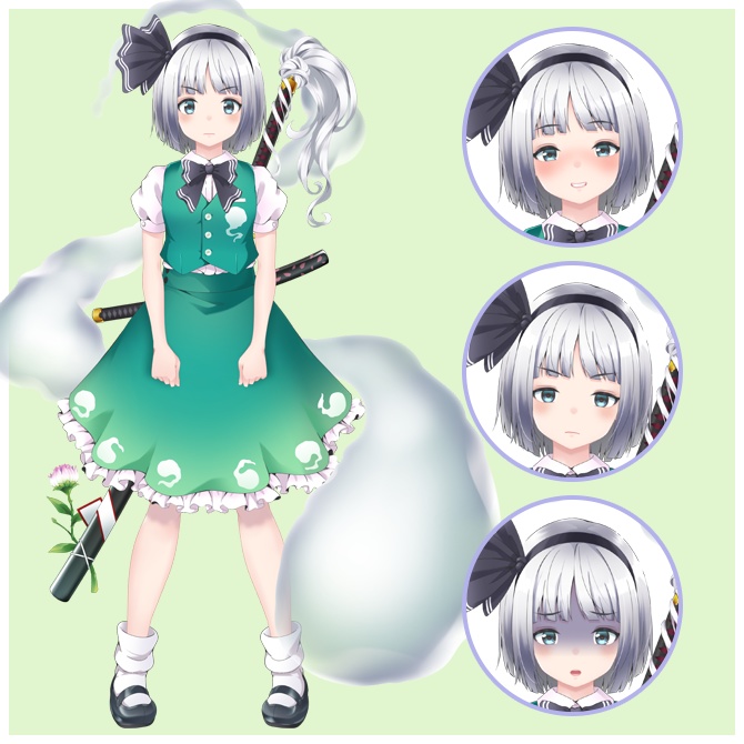 魂魄妖夢 VtubeStudio用モデル