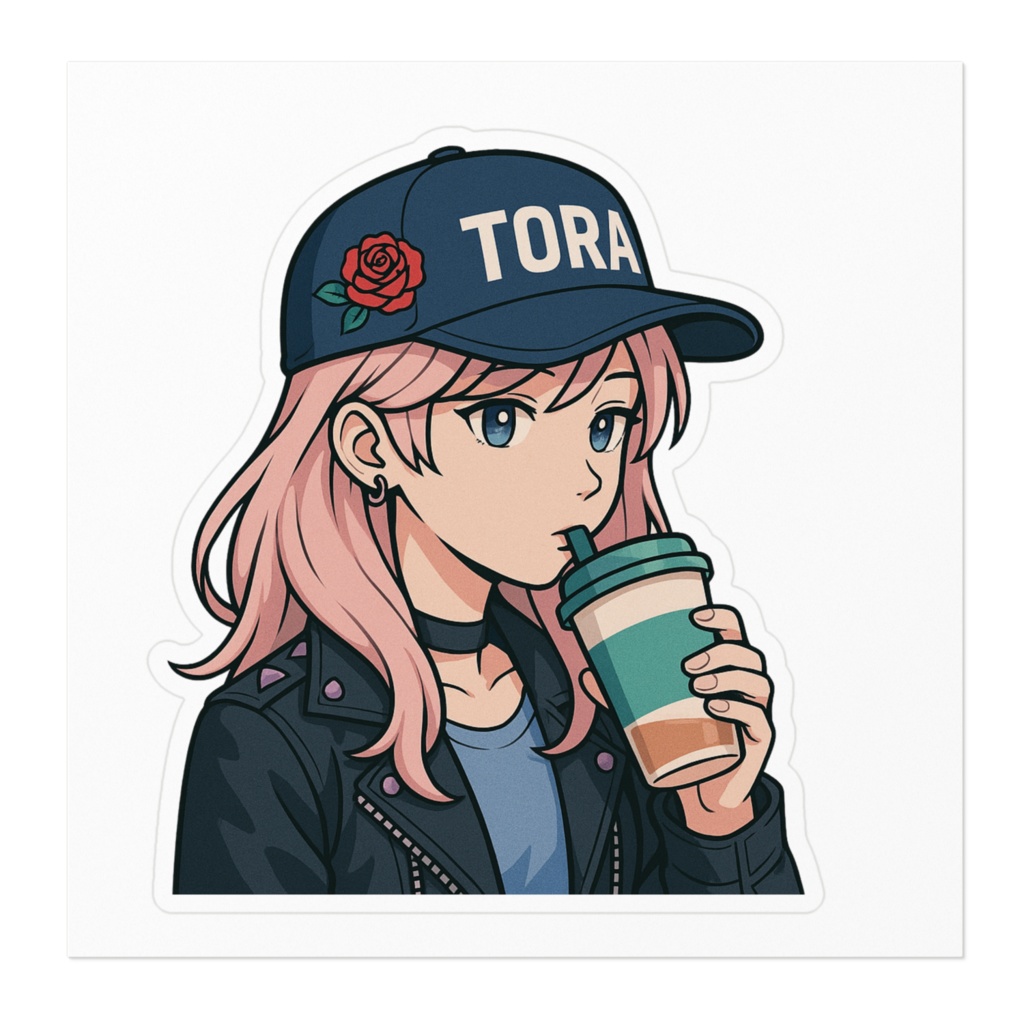 Rose Cap Girl ステッカー