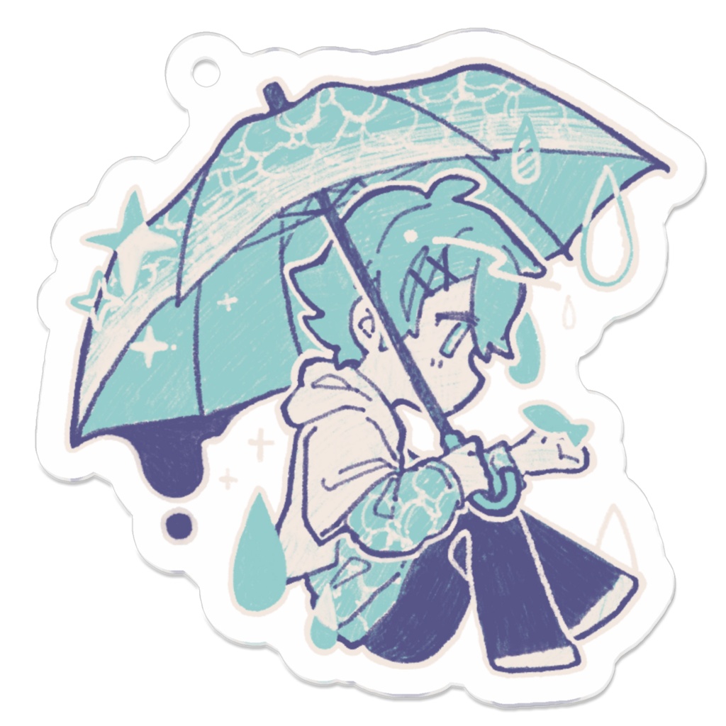 晶海あかめ：アクリルキーホルダー