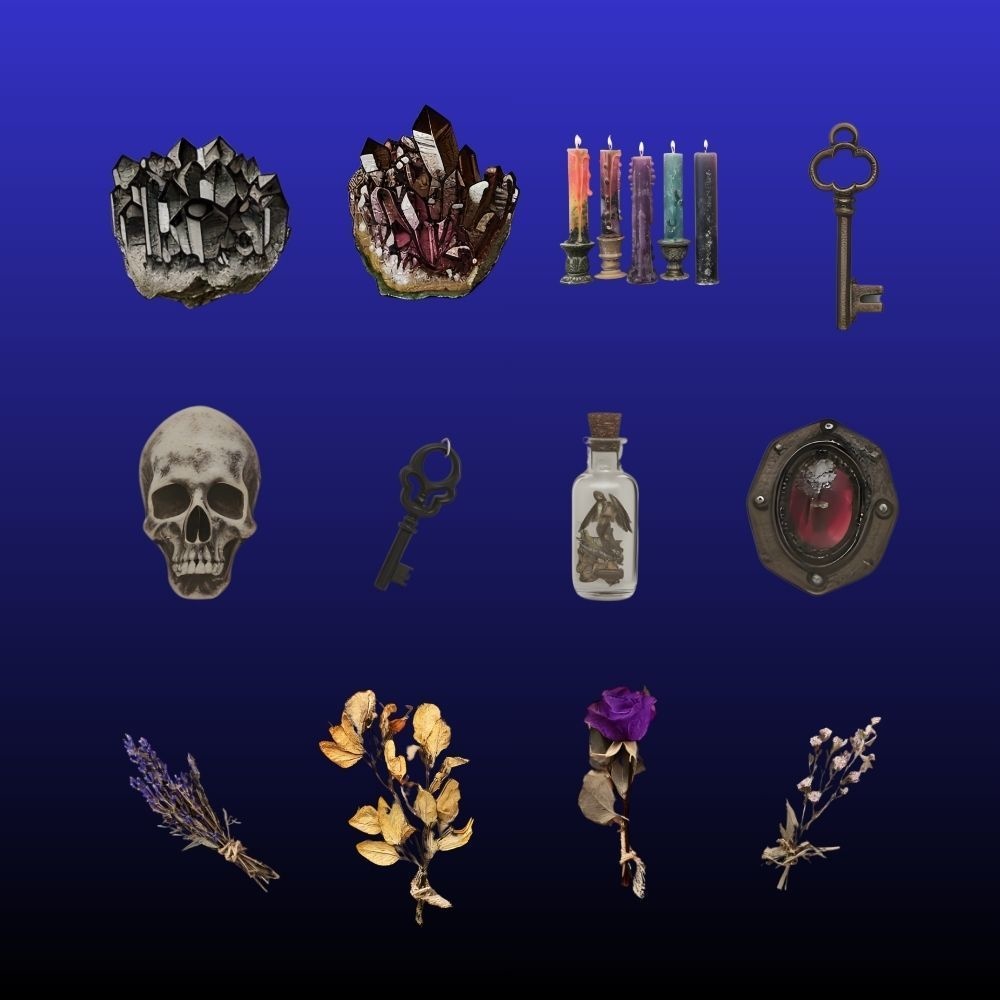 【魔女の愛用品】 PNG素材24枚