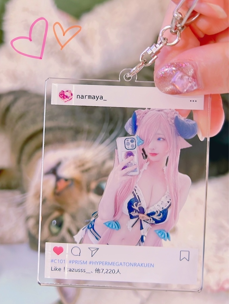 インスタ風アクリルキーホルダー