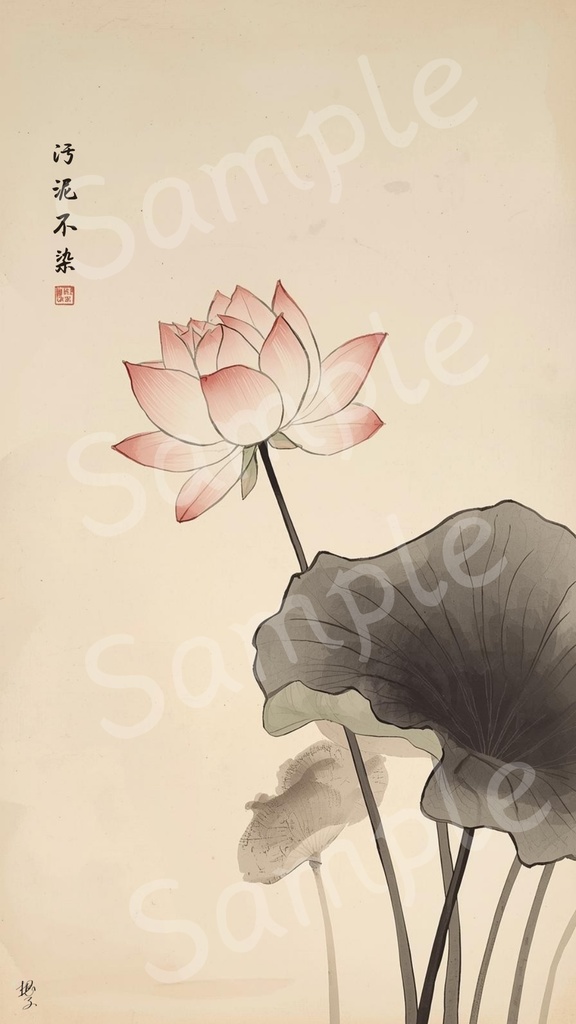 3枚セット・スマホ壁紙・蓮の花  A set of three - Japanese Lotus / Smartphone Wallpaper