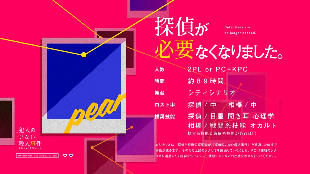 【CoC6】犯人のいない殺人事件