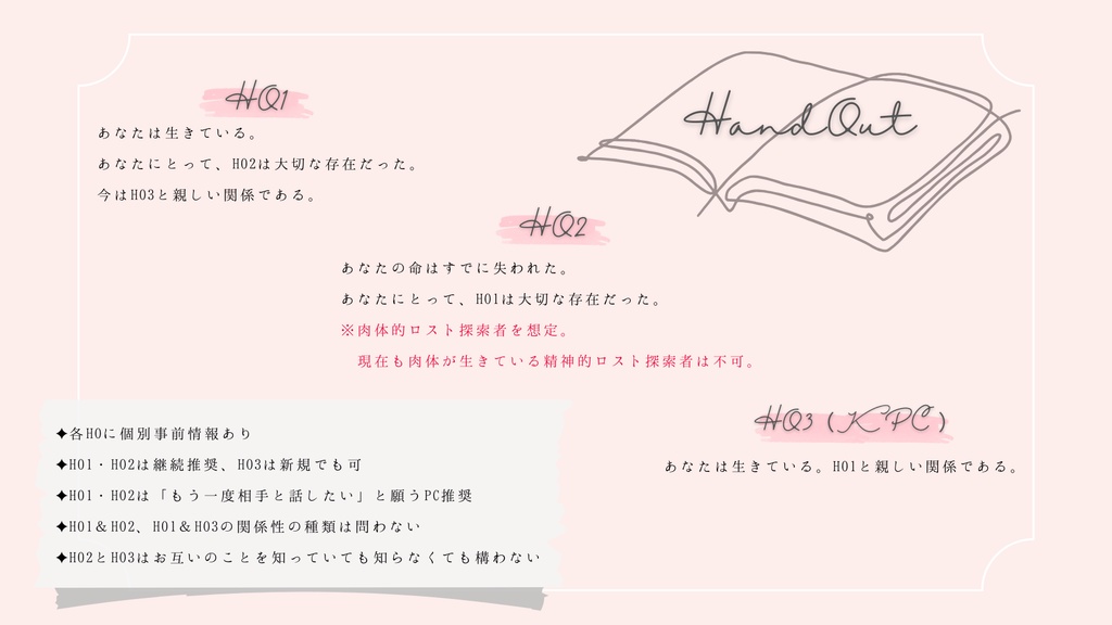 【CoCシナリオ】徒花のエンドロール