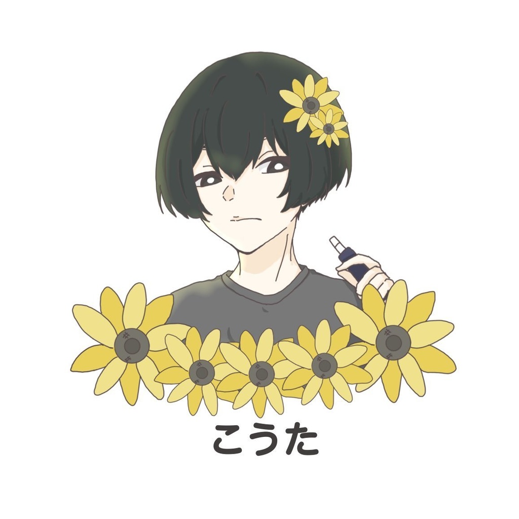 【ひといき。】ステッカー(夏ver)