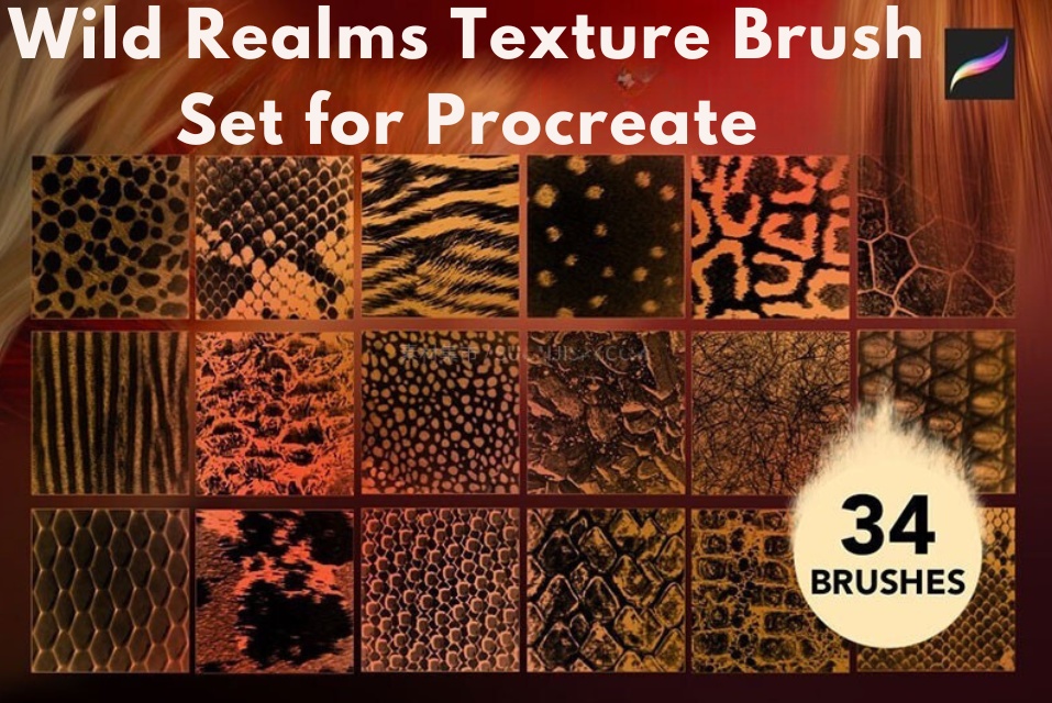 Procreate用ワイルドレルムテクスチャーブラシセット