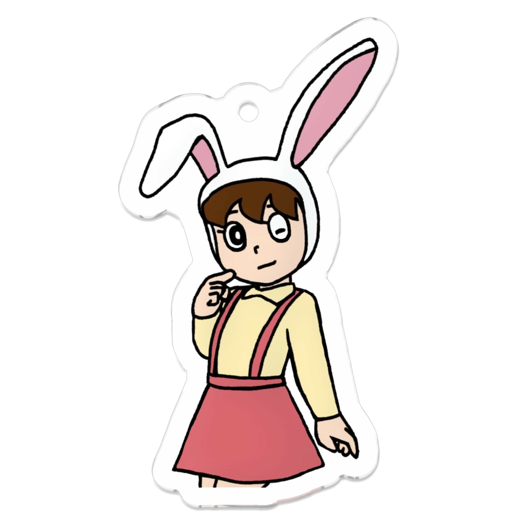 うさぎ帽子しずかちゃんのアクリルキーホルダー