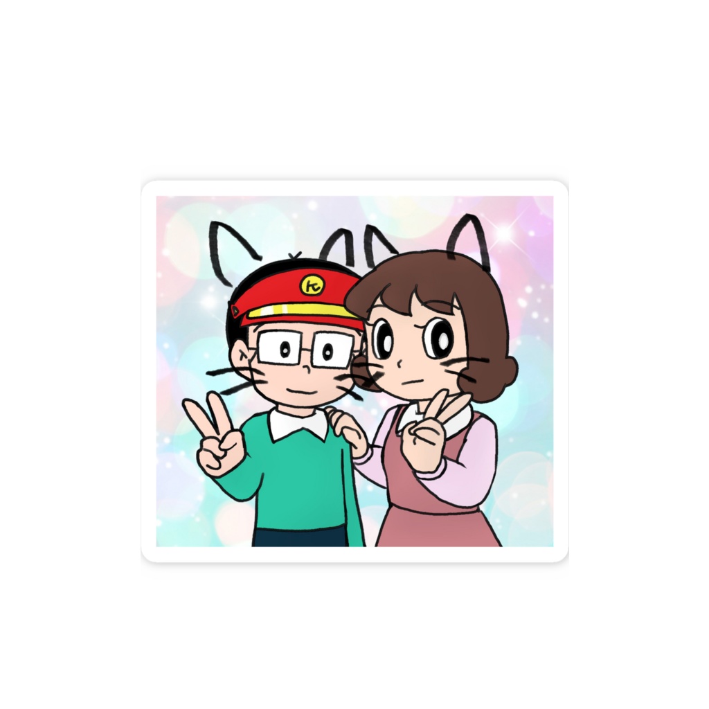 プリクラ風スマホステッカー