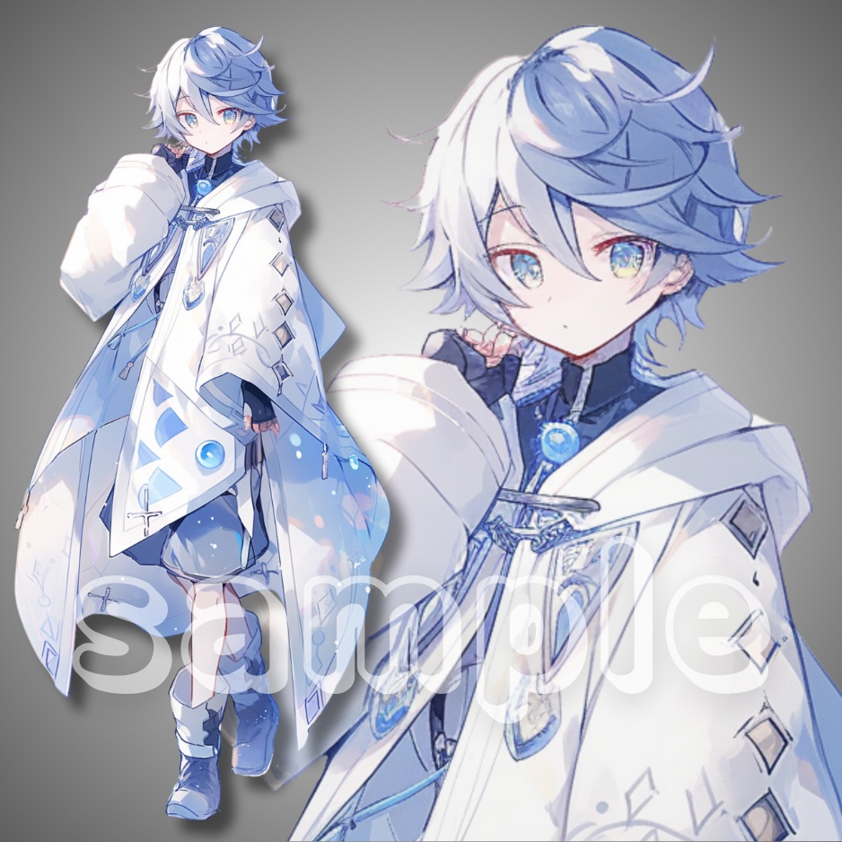 【立ち絵素材】002 少年 コート 魔法使い