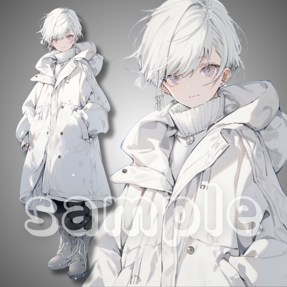 【立ち絵素材】003 少年 コート