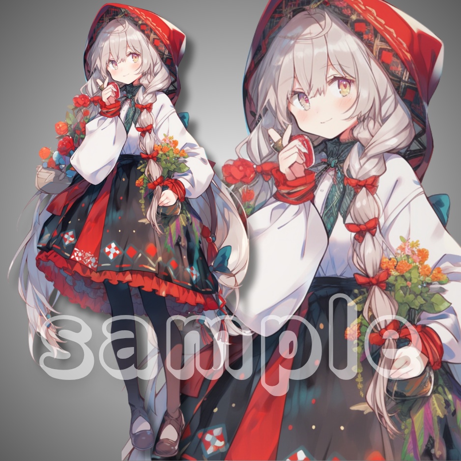 【立ち絵素材】009 少女 赤ずきん