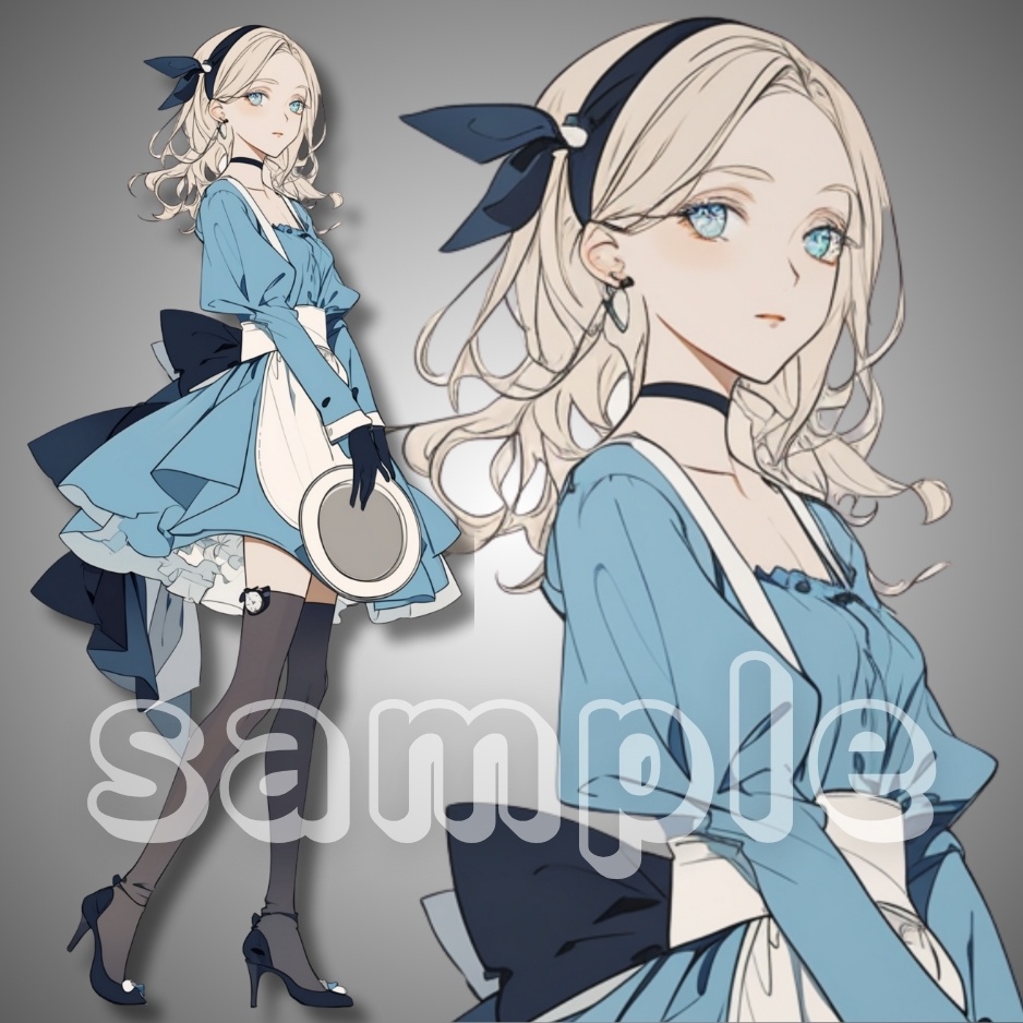 【立ち絵素材】039_アリス風ウエイトレス