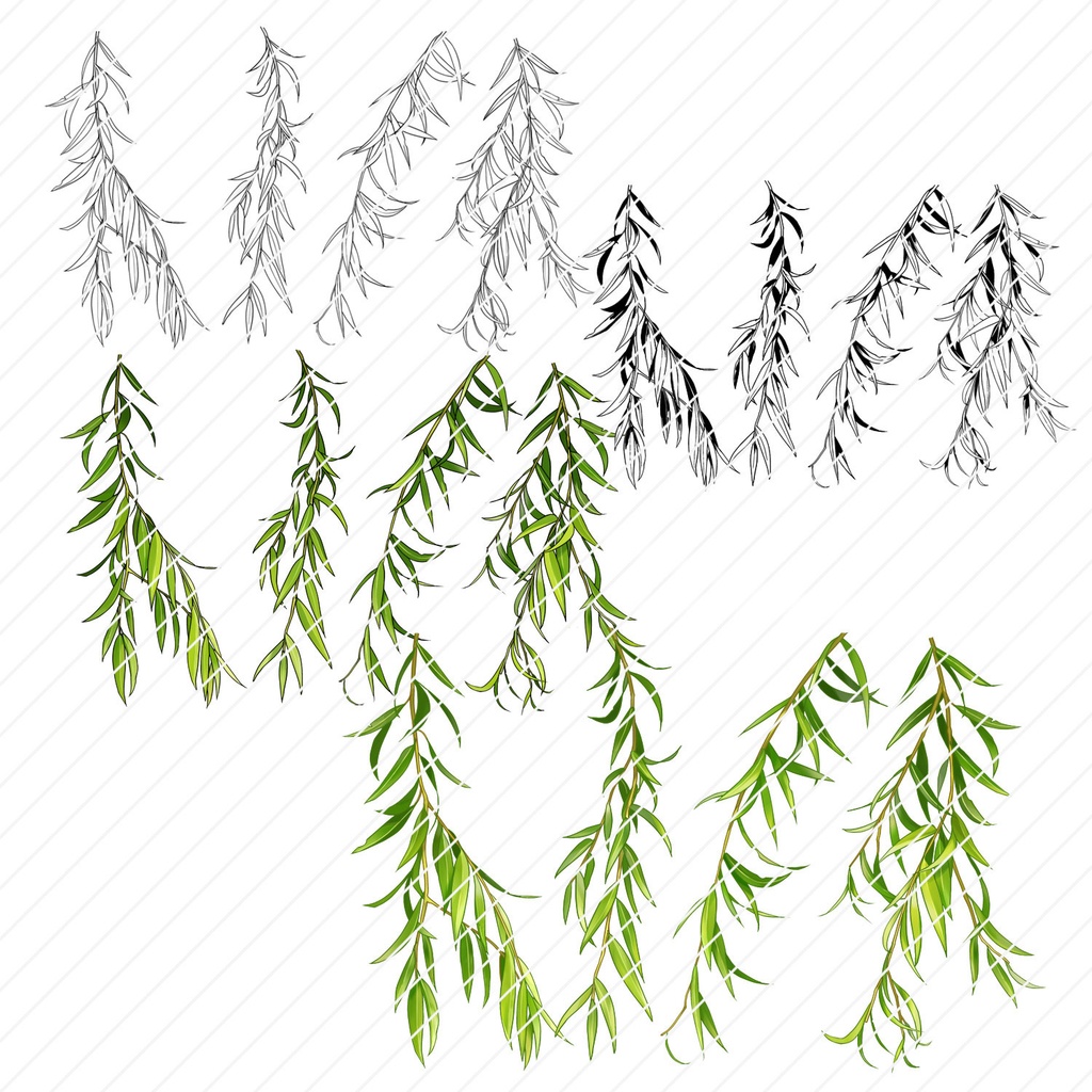 【一部無料】草ブラシセット1【16種植物素材集】