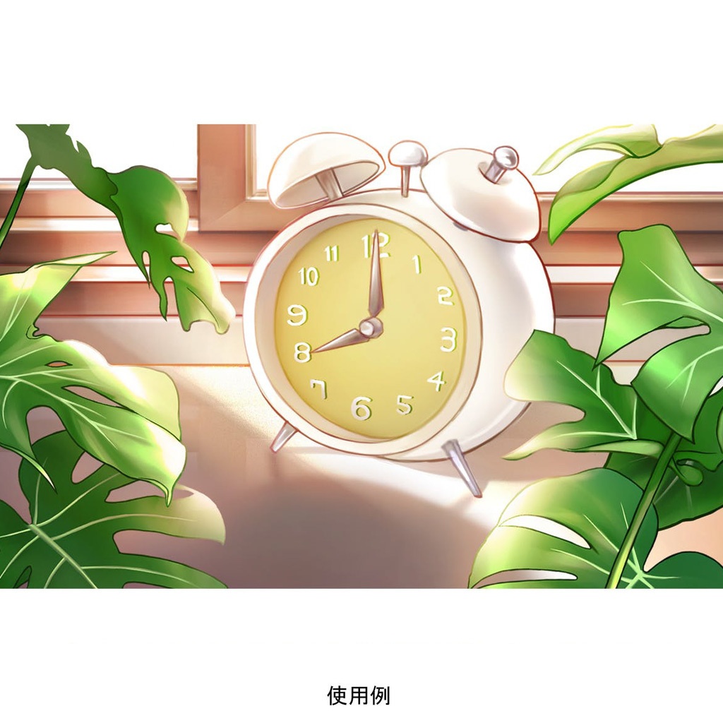 【クリスタ】草ブラシ1単品_モンステラ