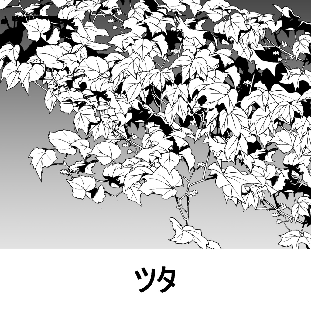 【クリスタ】草ブラシ1単品_ツタ