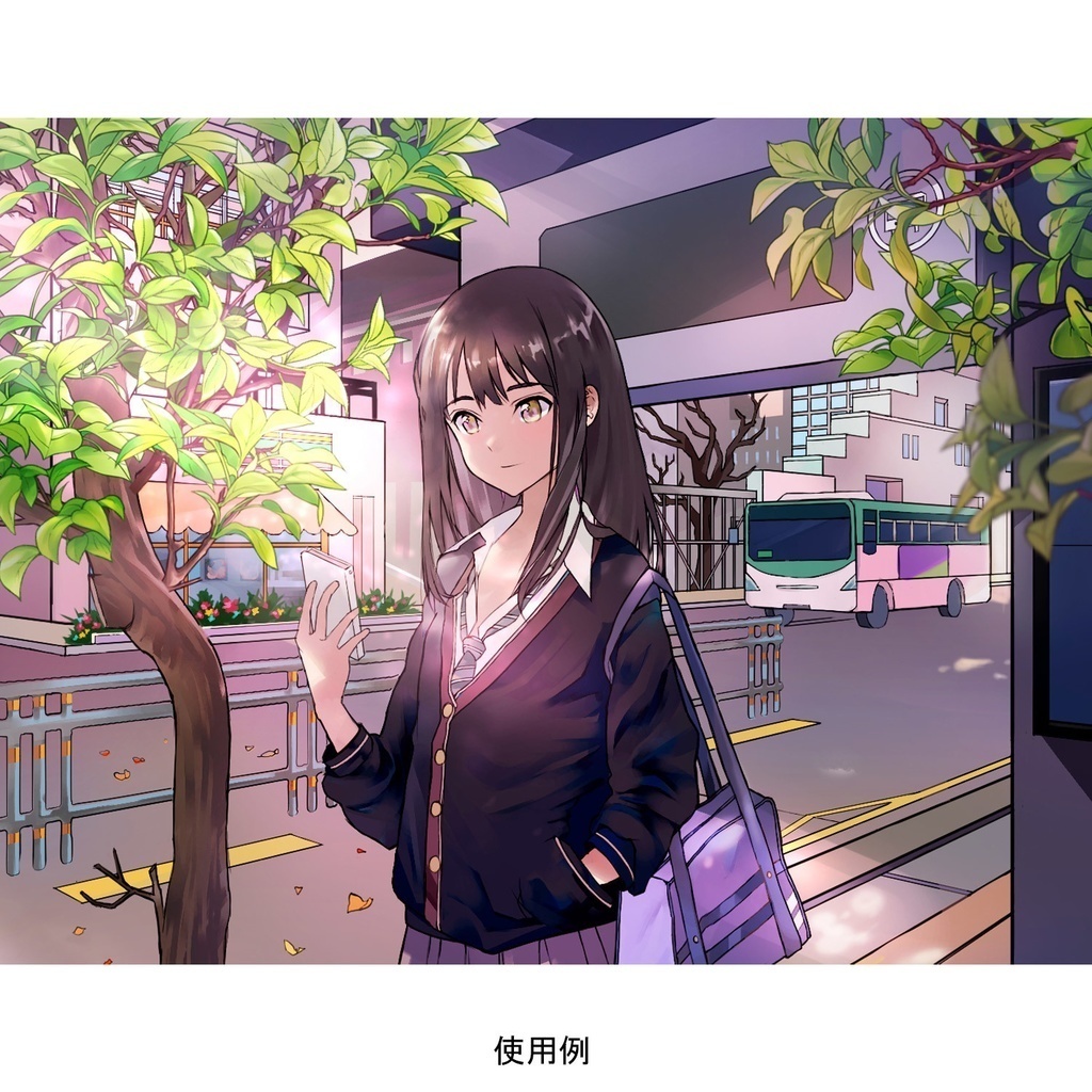 【クリスタ】草ブラシ1単品_リンゴの木