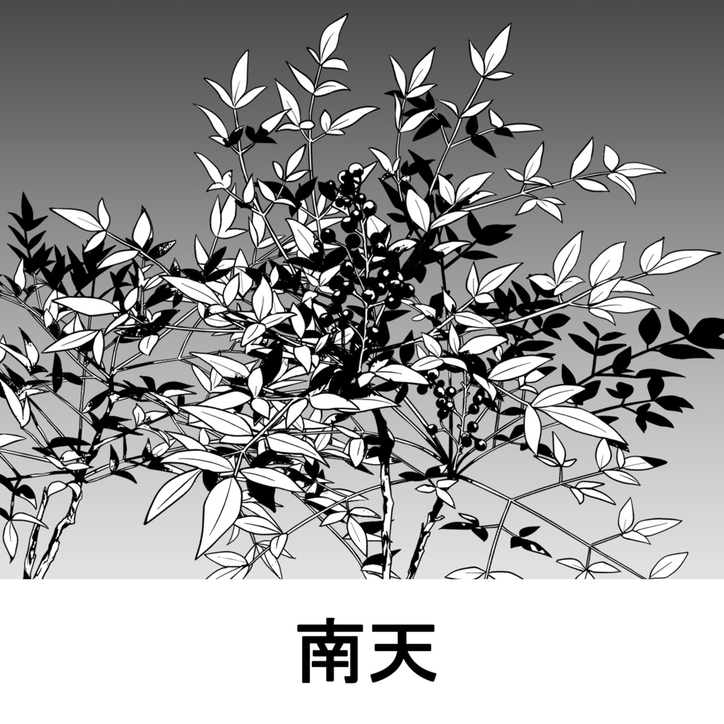 【クリスタ】草ブラシ1単品_南天