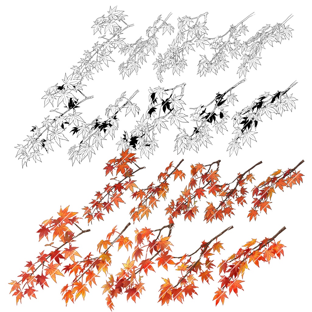 【一部無料】草ブラシセット2【20種植物素材集】