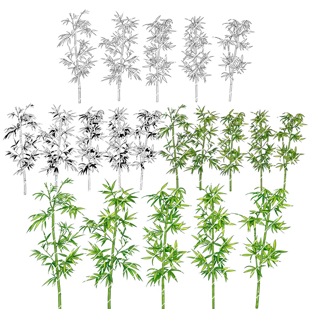 【一部無料】草ブラシセット2【20種植物素材集】