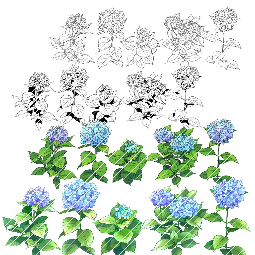 【一部無料】草ブラシセット2【20種植物素材集】