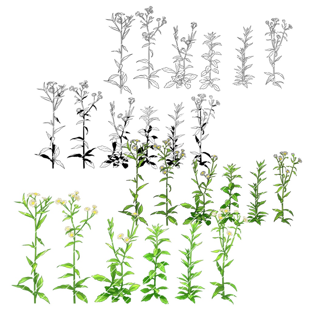 【一部無料】草ブラシセット2【20種植物素材集】