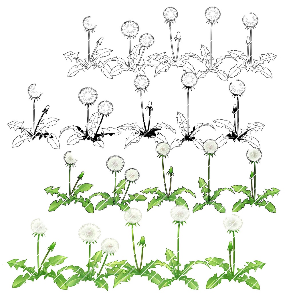 【一部無料】草ブラシセット2【20種植物素材集】