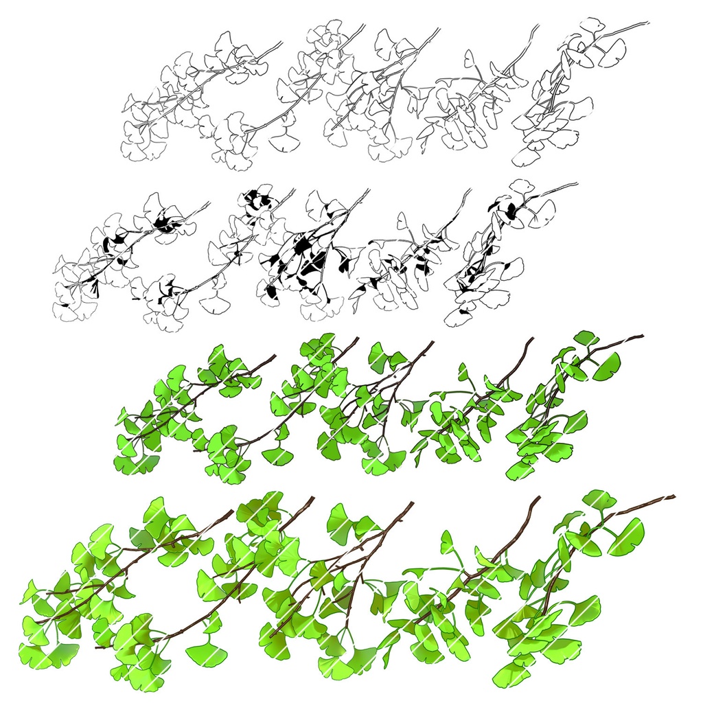 【一部無料】草ブラシセット2【20種植物素材集】