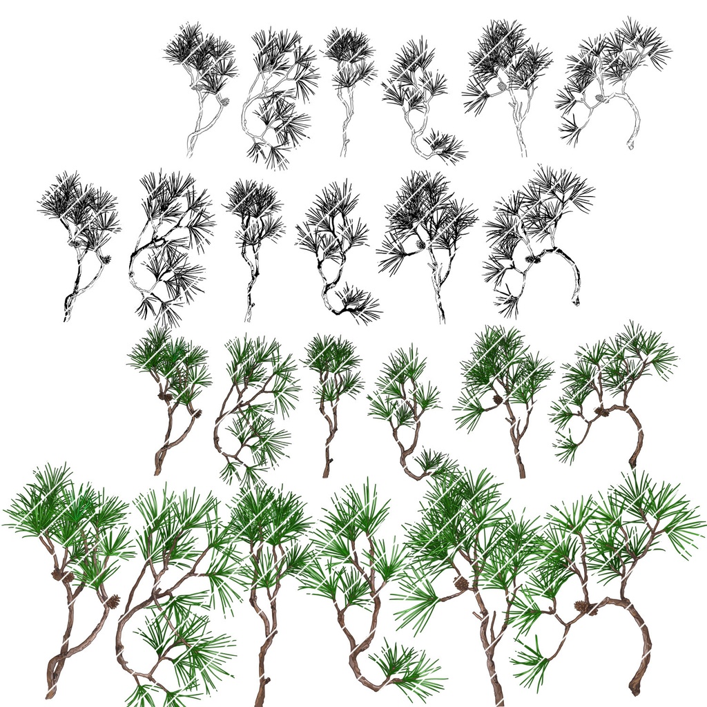 【一部無料】草ブラシセット2【20種植物素材集】