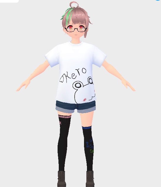 カエルTシャツ　Vroid studio用