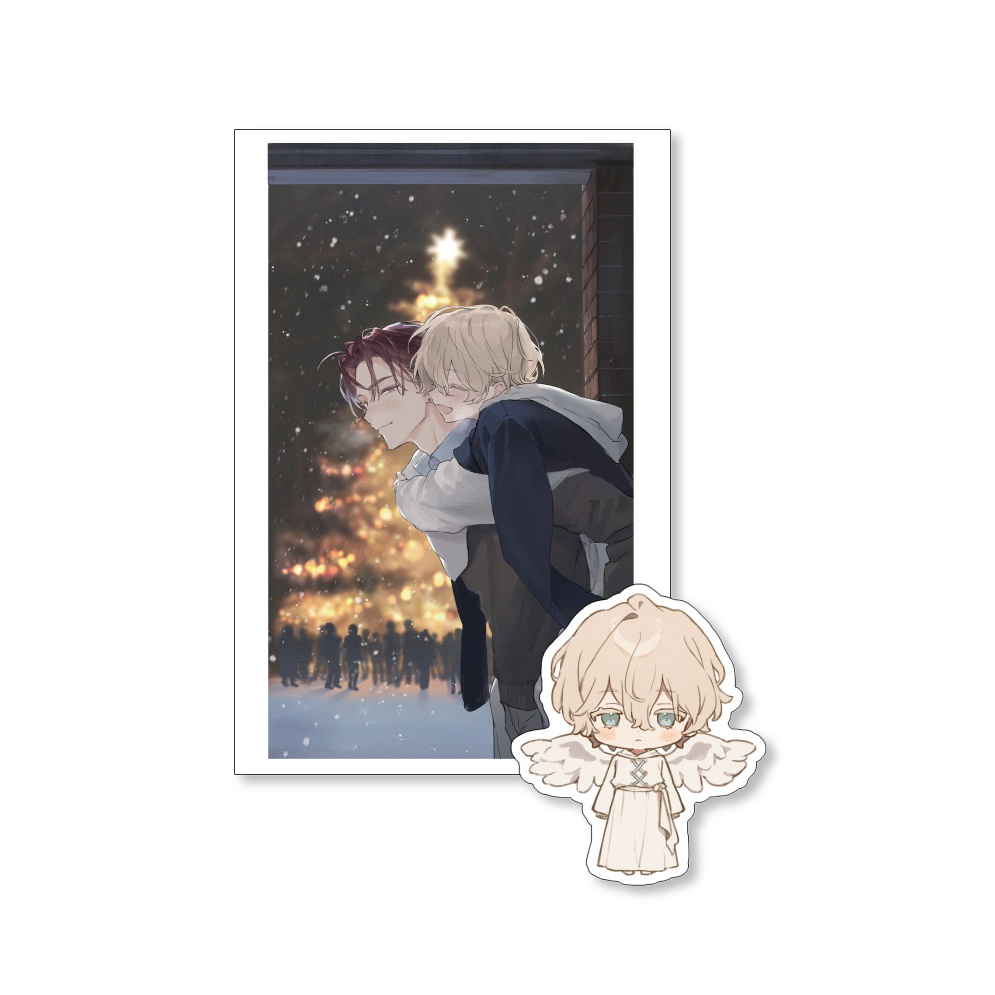 天使ステッカー&ポストカード