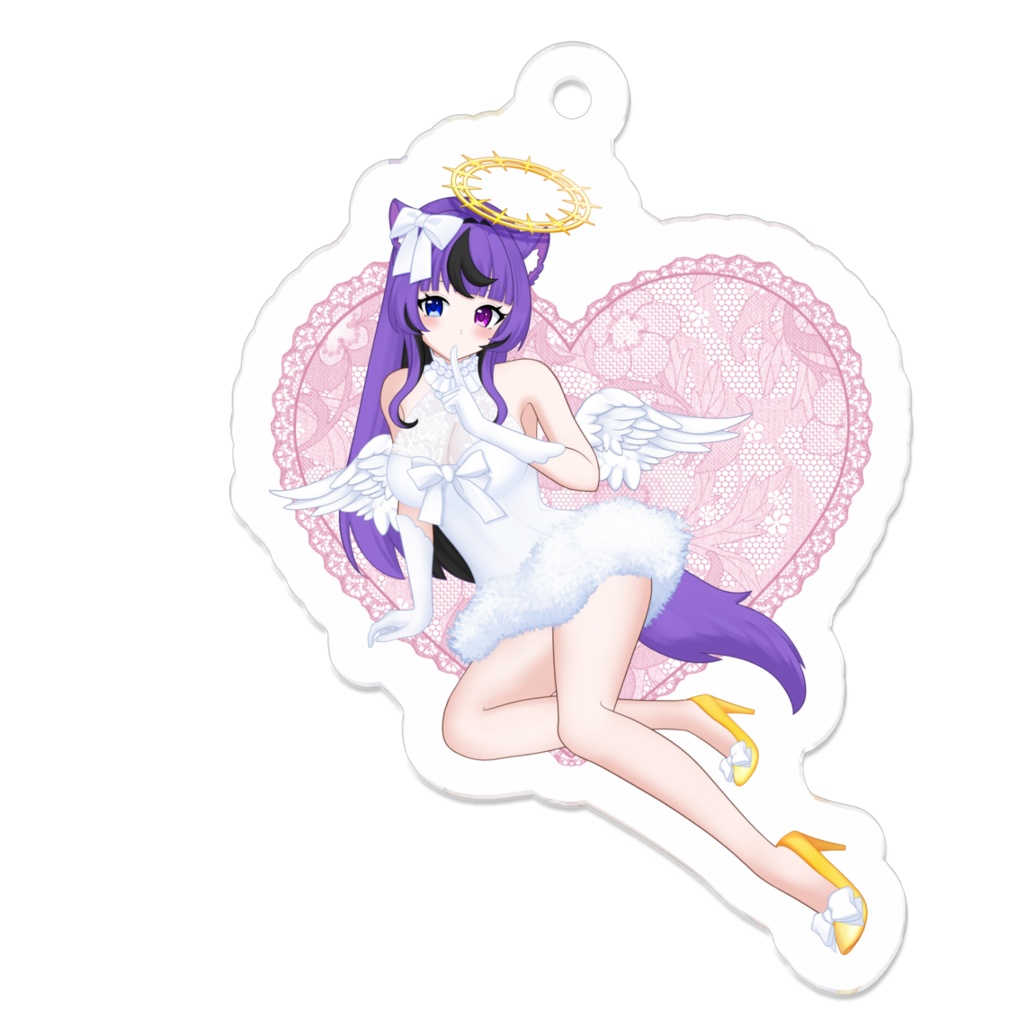 天使のすみれアクリルキーホルダー