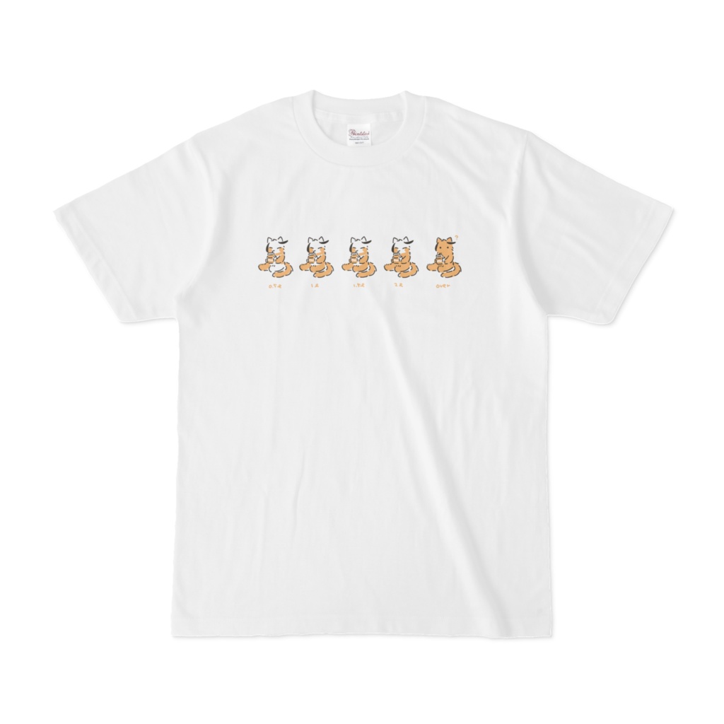カフェオレに染まるむじねこTシャツ