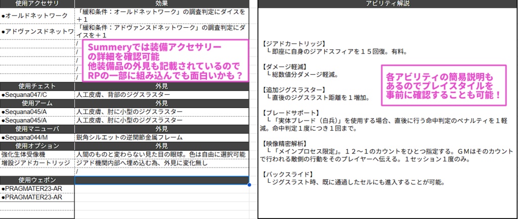 【黒絢のアヴァンドナー】キャラクター作成支援ツール(仮)