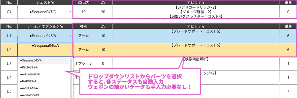 【黒絢のアヴァンドナー】キャラクター作成支援ツール(仮)