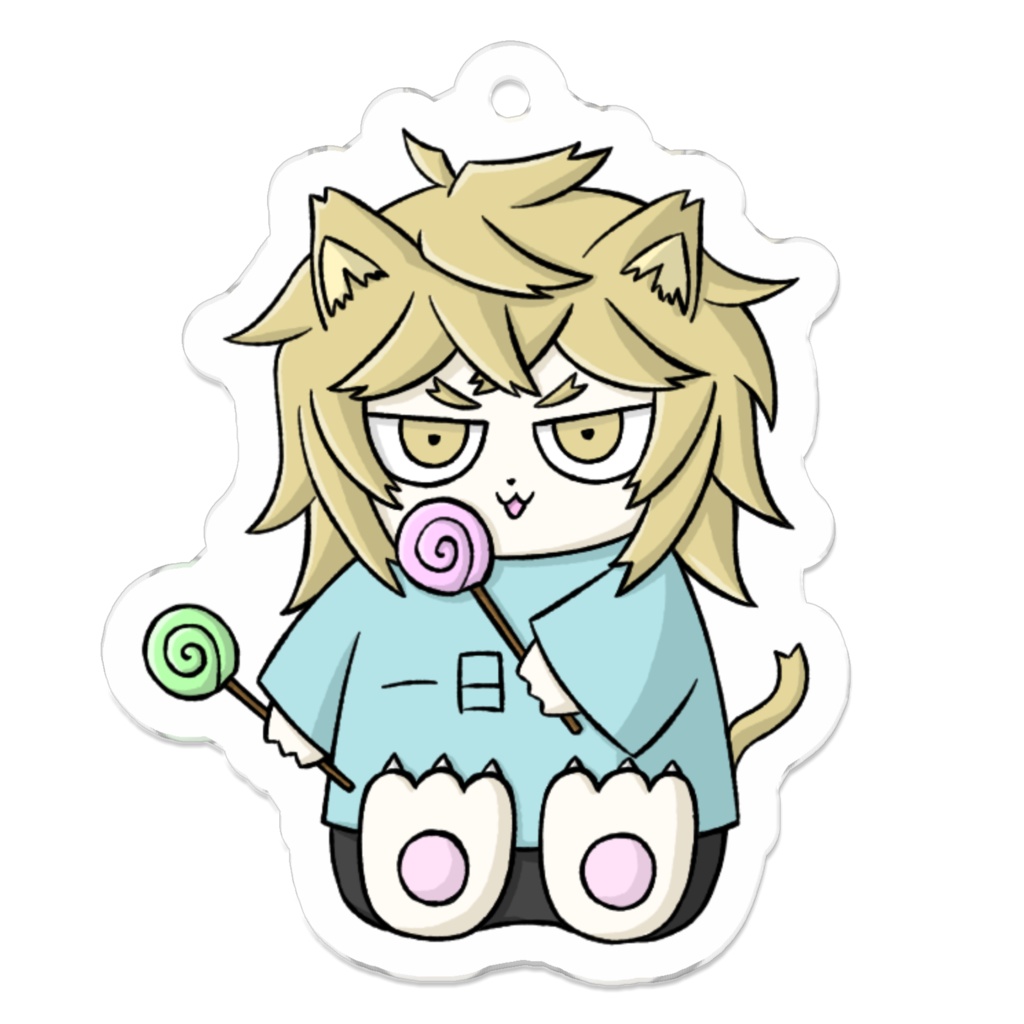ねこアクリルキーホルダー(おやつ×2)