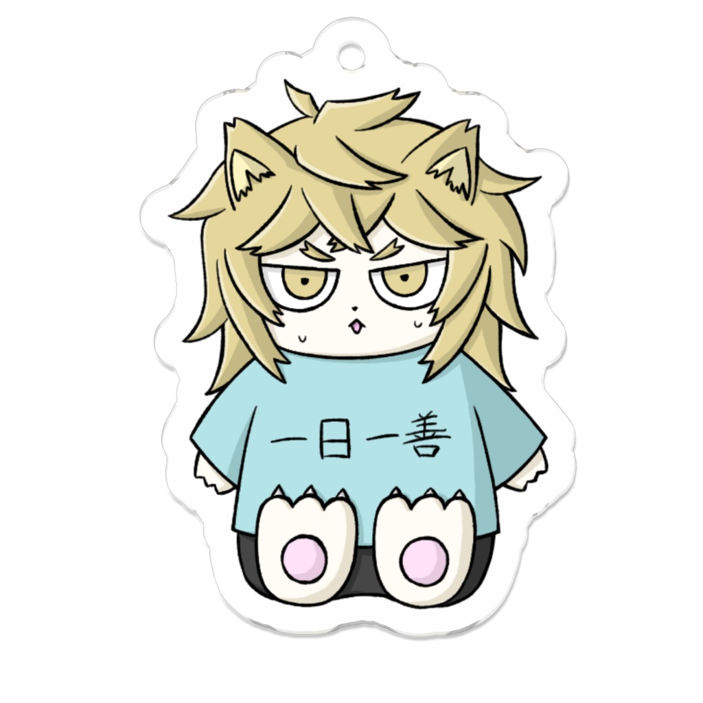 ねこアクリルキーホルダー(困惑)