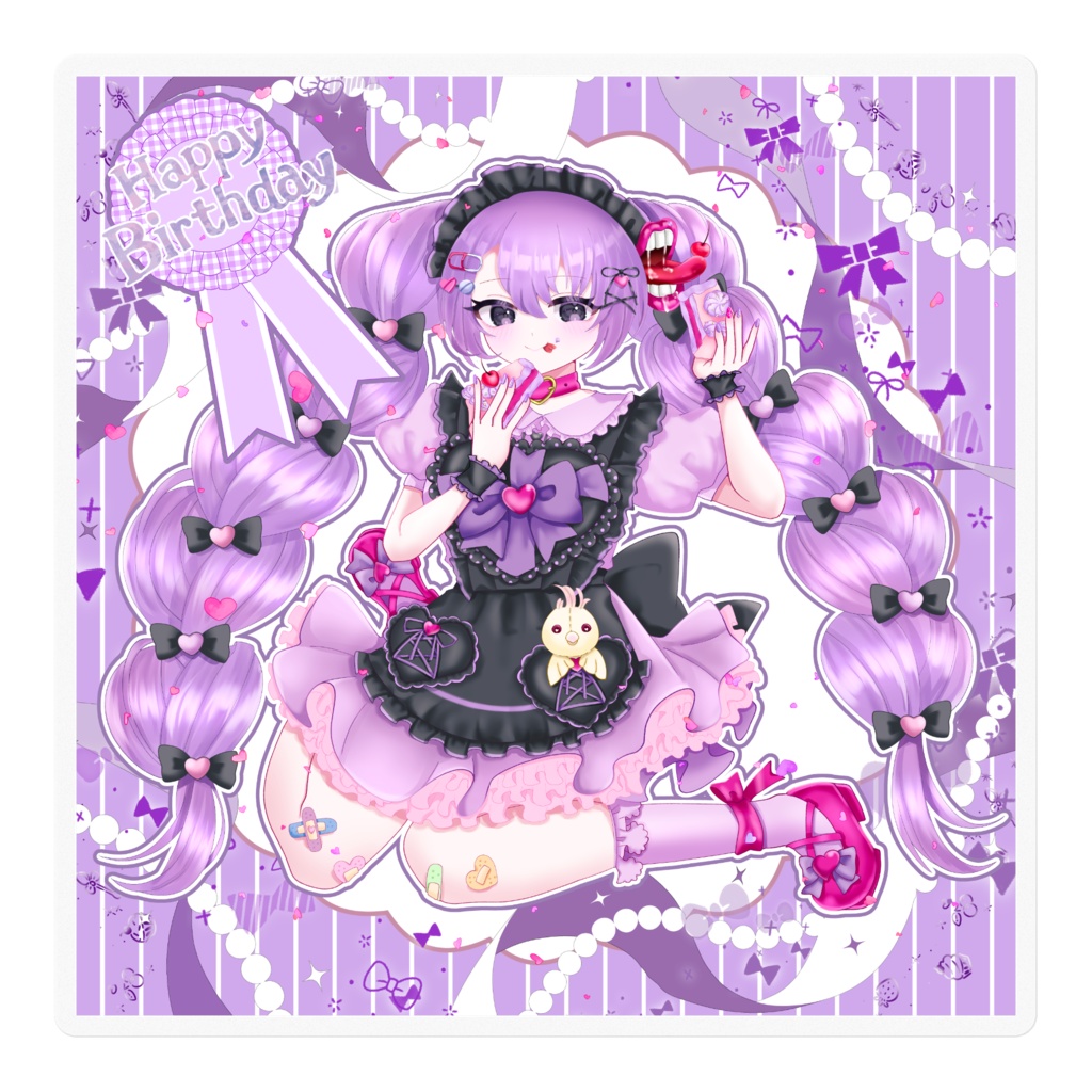 丹楽谷まある誕生日記念ステッカー・2024