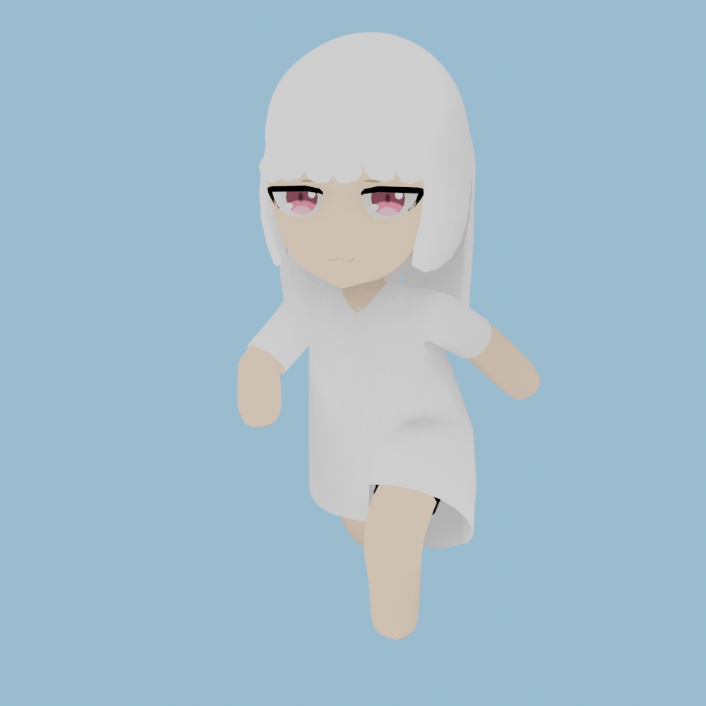 【無料】VRChat向け3Dモデル　わたわたちゃん