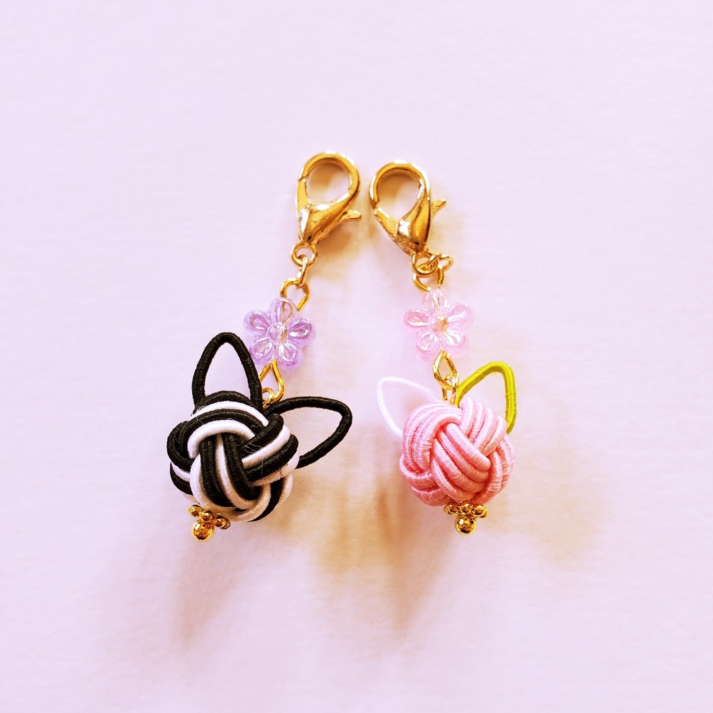 ハンドメイド 鬼滅イメージ水引チャーム【伊黒小芭内】