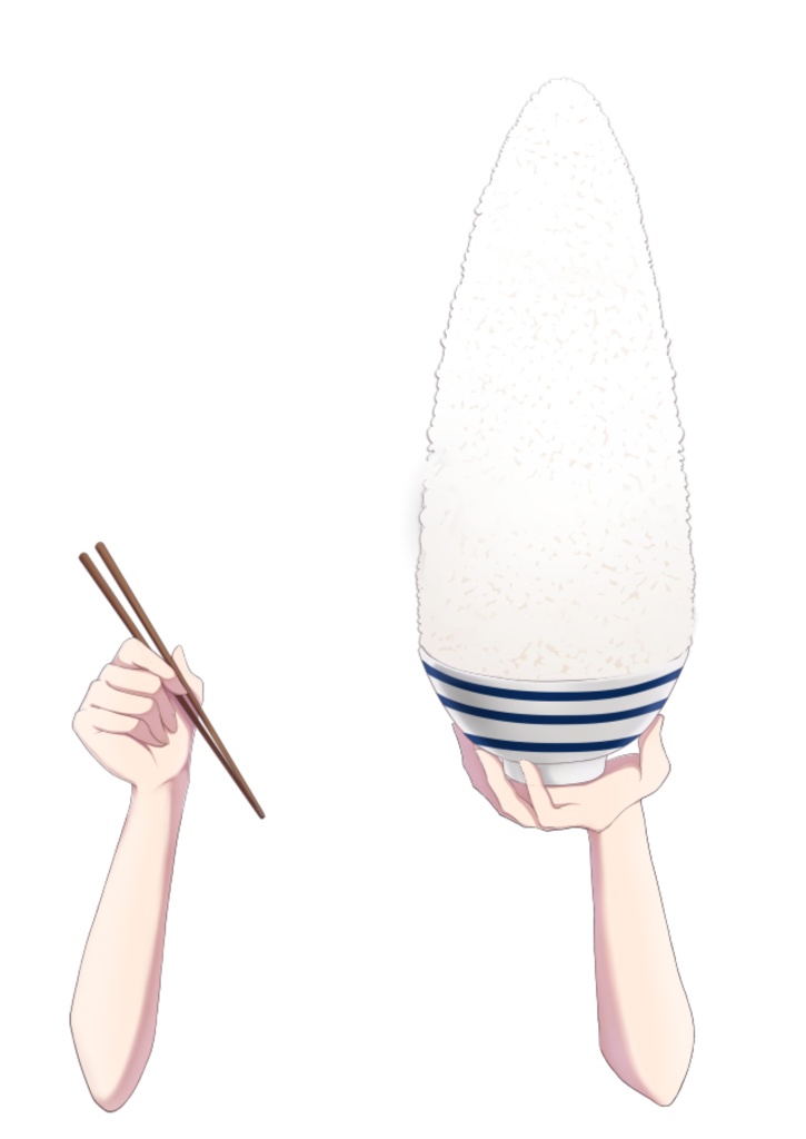 【Vtuber向け】バカ盛りライス【フリー素材】