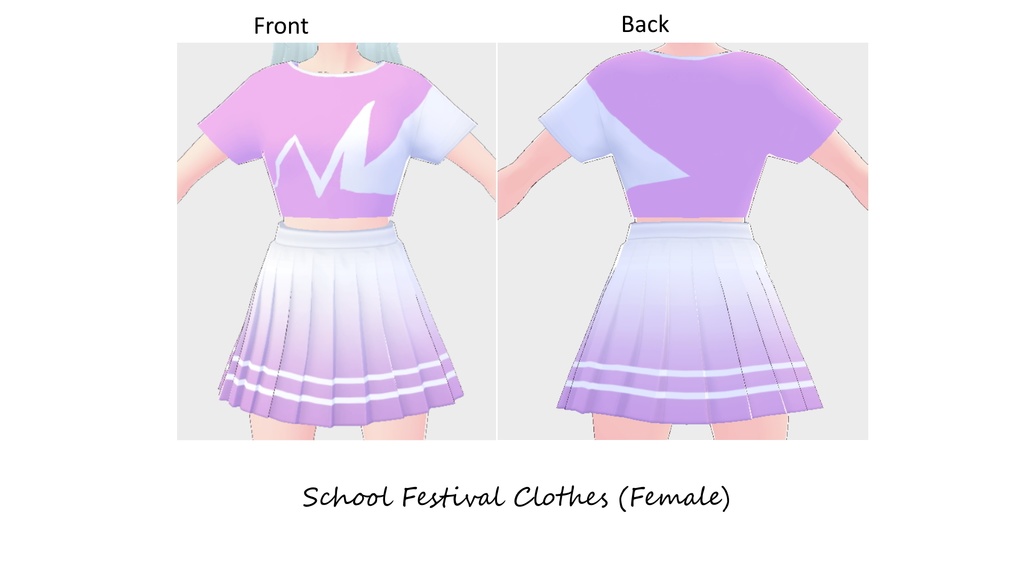 【VRoid texture】School Festival Clothes