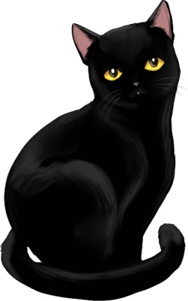 【無料】黒猫の立ち絵