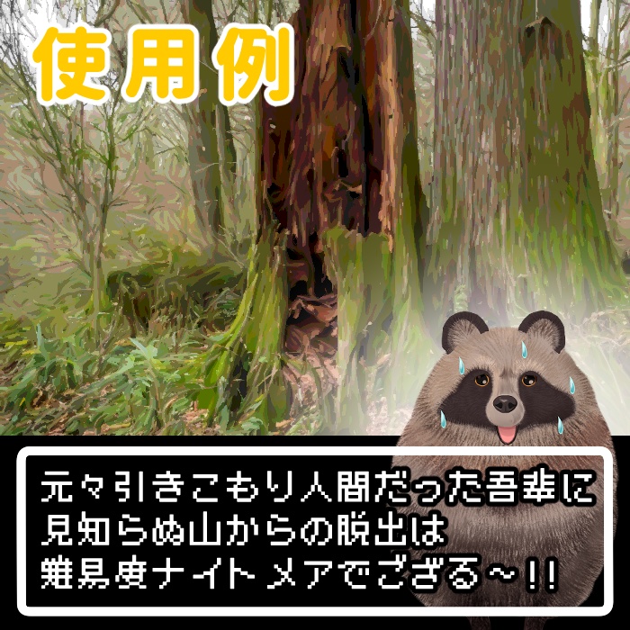 中に人間入ってる・・・?タヌキ立ち絵