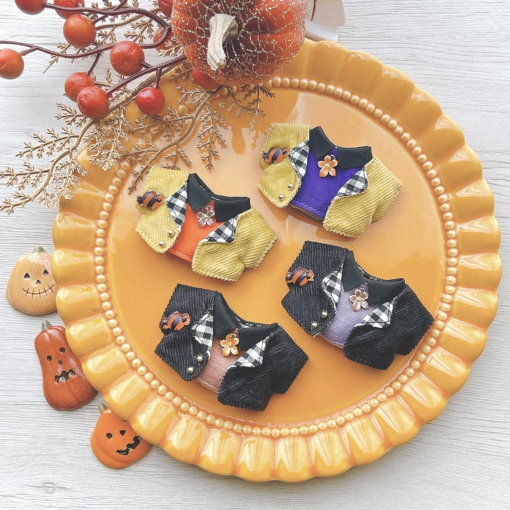 9/25(木)21:00〜通販予定【10cmぬい用】Halloween set
