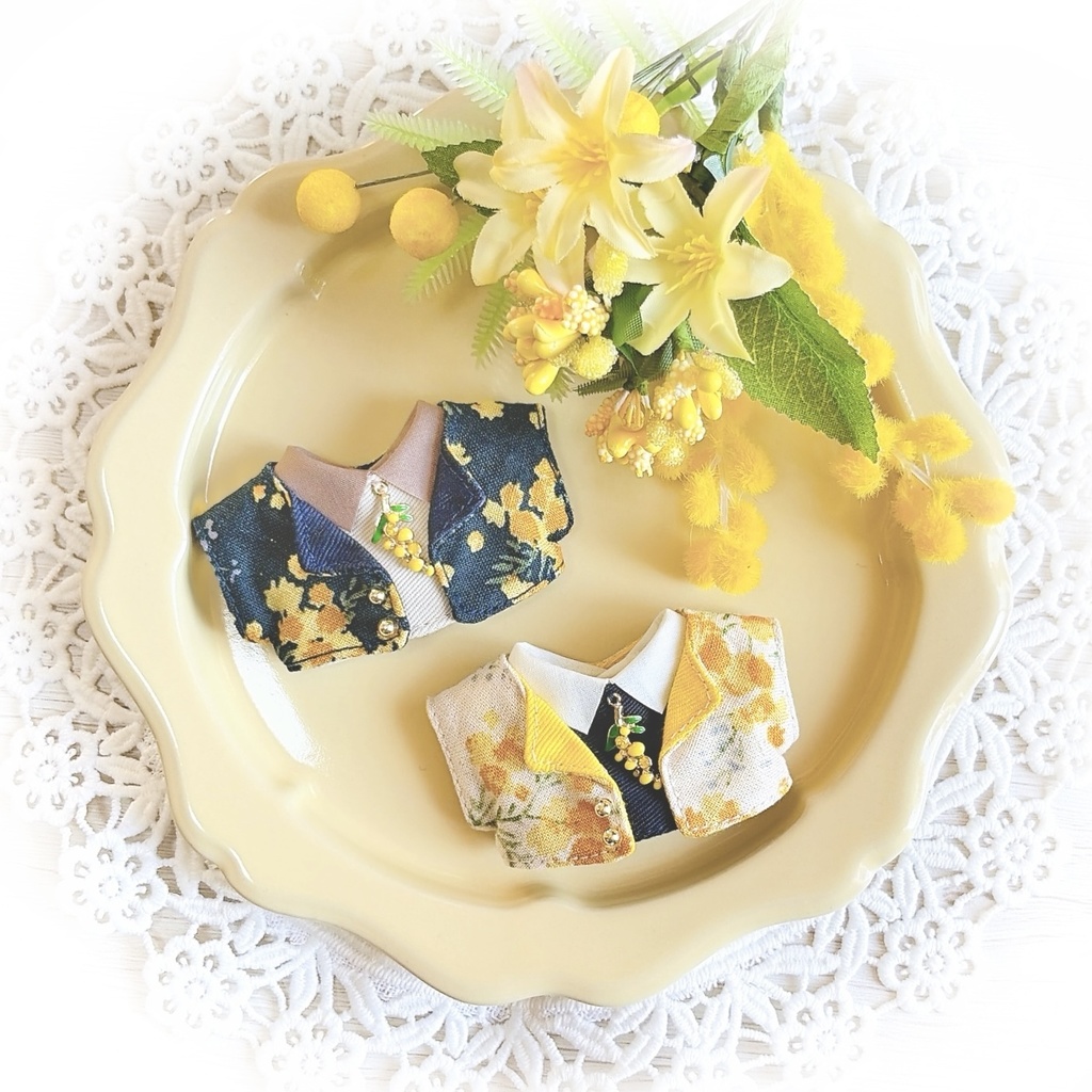 2/22(日)21:15〜通販予定【10cmぬい用】ミモザset