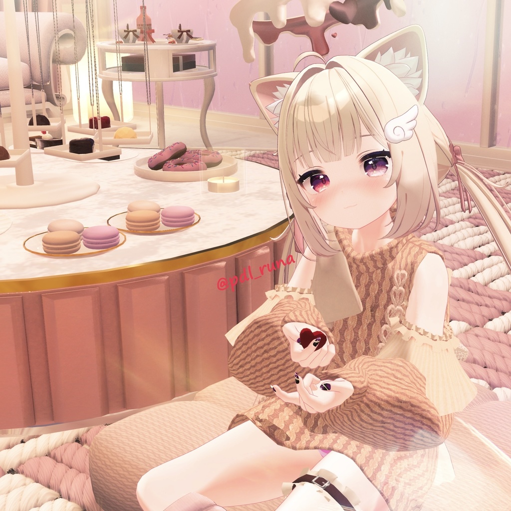 【ギミック付き】愛♡愛♡愛♡ HATE YOU -オフショルニットワンピ- 【複数アバター対応】