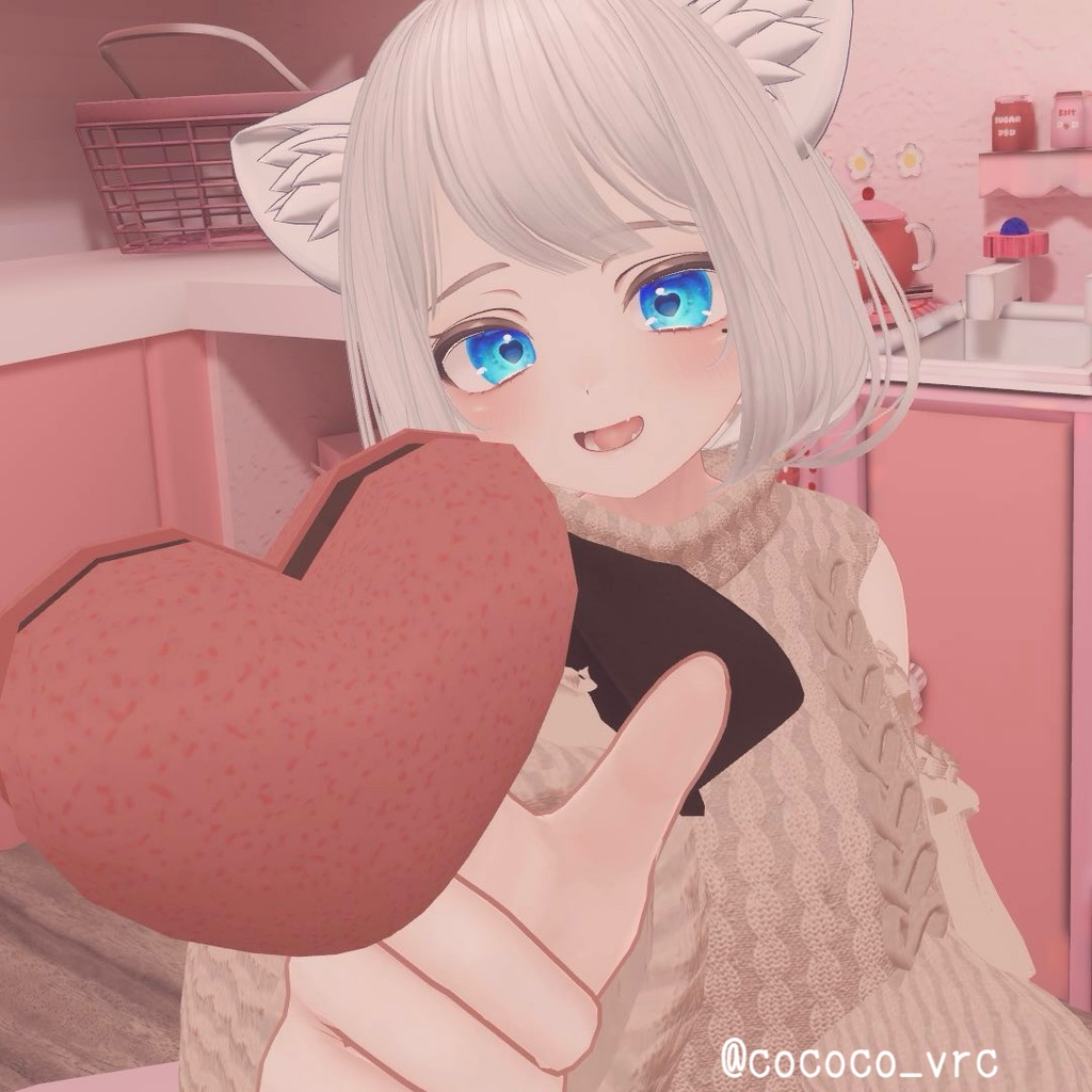 【ギミック付き】愛♡愛♡愛♡ HATE YOU -オフショルニットワンピ- 【複数アバター対応】