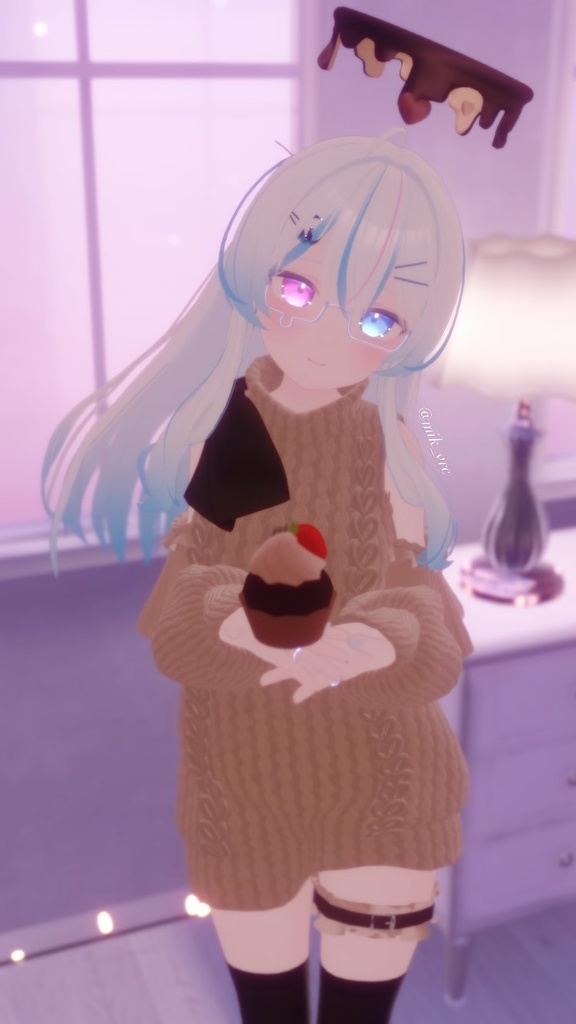 【ギミック付き】愛♡愛♡愛♡ HATE YOU -オフショルニットワンピ- 【複数アバター対応】